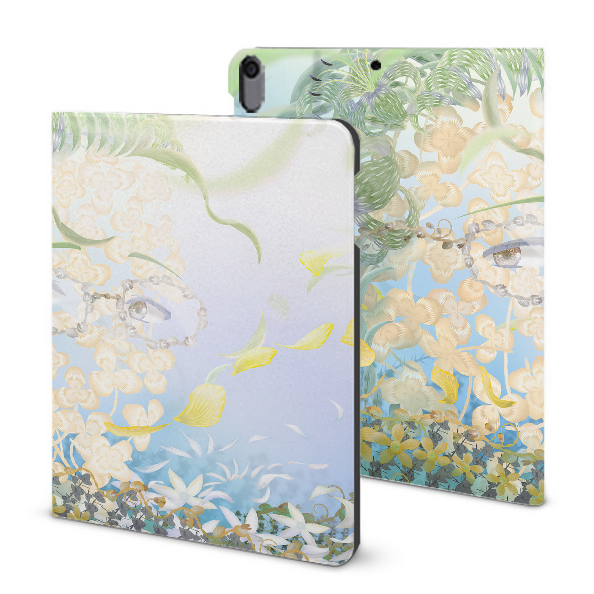 （画像用） 葬送のフリーレン Frieren IPad ケース ブック型 PUレザー TPU 耐衝撃 軽量 薄型 ペン収納なし 全面保護 IPad 各モデル対応